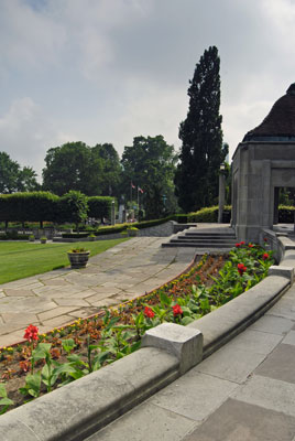 a view towards the west pavilion